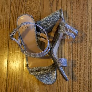 Silver Glitter Heels